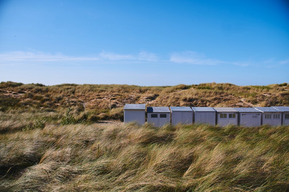 Beach cottages and beach hut